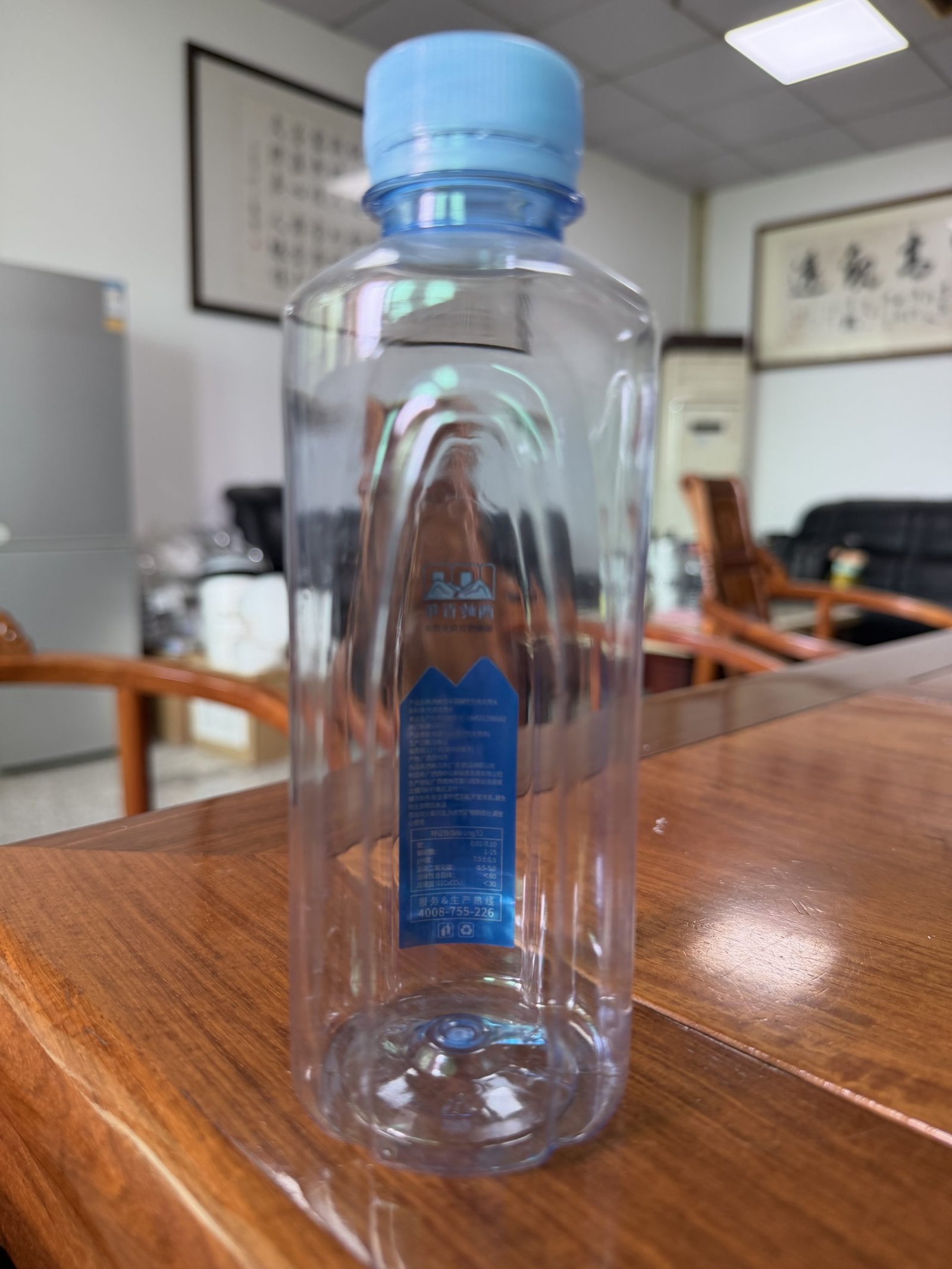 silver-bopp-water-label-double-sided-custom Double-sided printed water bottle label on silver BOPP film